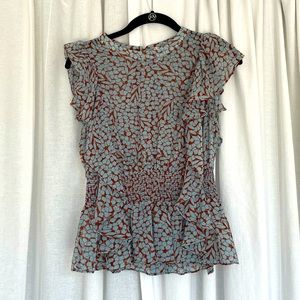 Like new gauzy blouse size small in French blue